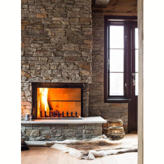 3Д панель из камня Наружный угол, Кварцит серо-зеленый (Грубый камень) 200+350x200x20-40мм. Фото № 6