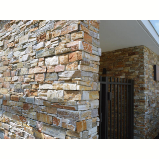 3Д панель из камня Кварцит бежевый (Грубый камень) 550x200x20-40 мм (4 шт.). Фото № 4