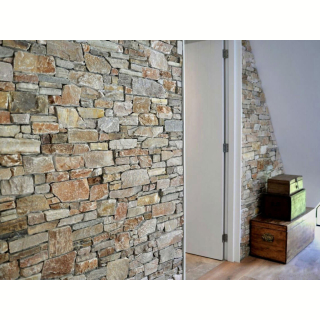 3Д панель из камня Кварцит бежевый (Грубый камень) 550x200x20-40 мм (4 шт.). Фото № 5