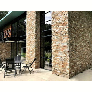 3Д панель из камня Кварцит бежевый (Грубый камень) 550x200x20-40 мм (4 шт.). Фото № 6