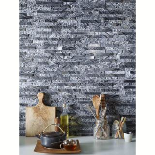 3Д панель из камня Мрамор древесный-серый (Неоклассика) 600х150х10-20 мм (6 шт.). Фото № 5