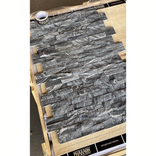 3Д панель из камня Мрамор древесный-серый (Неоклассика) 600х150х10-20 мм (6 шт.). Фото № 4