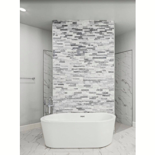 3Д панель из камня Кварцит бело-серый (Неоклассика) 600х150х10-20 мм (6 шт.). Фото № 5