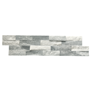 3Д панель из камня Кварцит бело-серый (Неоклассика) 600х150х10-20 мм (6 шт.). Фото № 1