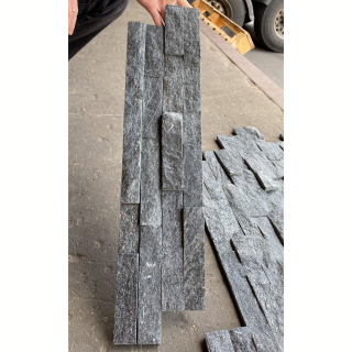 3Д панель из камня Кварцит чёрный (Неоклассика) 600х150х10-20 мм (6 шт.). Фото № 6