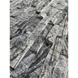 3Д панель из камня Мрамор древесный-серый (Классика) 600х150х10-25 мм (6 шт.). Фото № 3