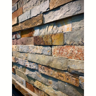 3Д панель из камня Сланец мультиколор (Классика) 600х150х10-20 мм (7 шт.). Фото № 4