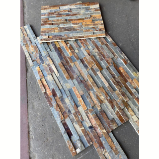 3Д панель из камня Сланец мультиколор (Классика) 600х150х10-20 мм (7 шт.). Фото № 3