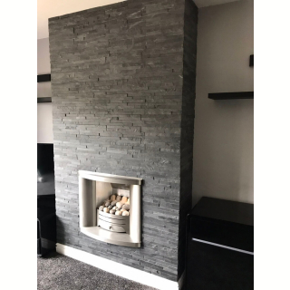 3Д панель из камня Сланец чёрный (Классика) 600х150х10-20 мм (7 шт.). Фото № 5