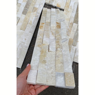 3Д панель из камня Кварцит бежевый (Классика) 600х150х10-20 мм (7 шт.). Фото № 3