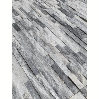 3Д панель из камня Кварцит бело-серый (Классика) 600х150х10-20 мм (7 шт.). Фото № 4