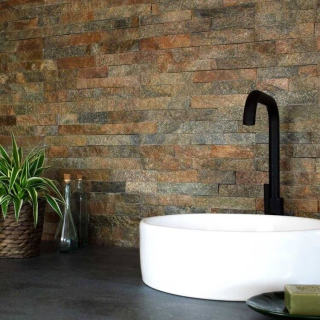 3Д панель из камня Кварцит мультиколор (Классика) 600х150х10-20 мм (7 шт.). Фото № 7