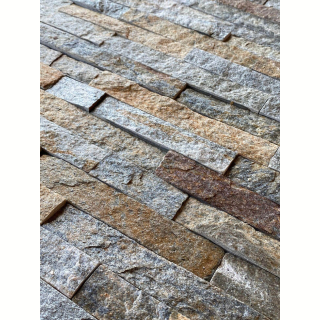 3Д панель из камня Кварцит мультиколор (Классика) 600х150х10-20 мм (7 шт.). Фото № 3