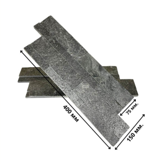 3Д панель из камня Сланец серый 