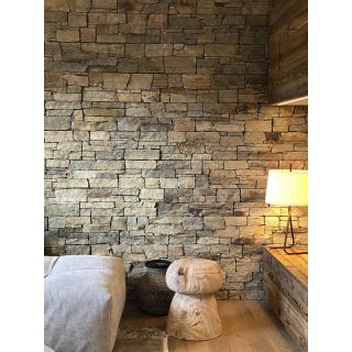 3Д панель из камня Кварцит серо-коричневый (Грубый камень) 550x200x20-40 мм (4 шт.). Фото № 5