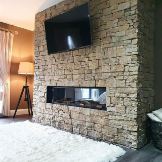 3Д панель из камня Кварцит серо-коричневый (Грубый камень) 550x200x20-40 мм (4 шт.). Фото № 6