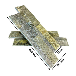 3Д панель из камня Сланец зелёный 