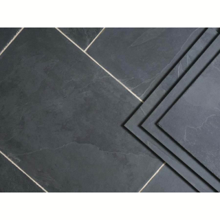 Плитка из камня Сланец чёрный (Натуральный скол) 300x600x10 мм (6 шт.). Фото № 3