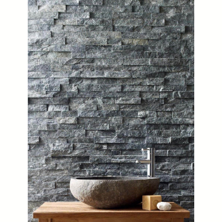 3Д панель из камня Кварцит чёрный (Классика) 600х150х10-20 мм (7 шт.). Фото № 6