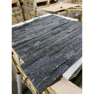 3Д панель из камня Кварцит чёрный (Классика) 600х150х10-20 мм (7 шт.). Фото № 4