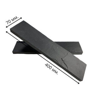 Плитка из камня Сланец чёрный (Натуральный скол / Нарезка) 70x400x10-20 мм (20 шт.). Фото № 2