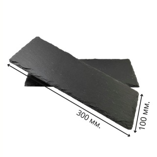 Плитка из камня Сланец чёрный (Натуральный скол) 100x300x5-7 мм (20 шт.). Фото № 2