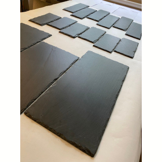 Плитка из камня Сланец чёрный (Натуральный скол) 100x300x5-7 мм (20 шт.). Фото № 3