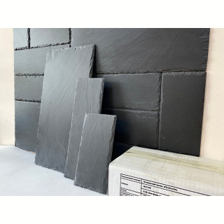 Плитка из камня Сланец чёрный (Натуральный скол) 100x300x5-7 мм (20 шт.). Фото № 4