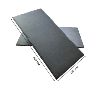 Плитка из камня Сланец чёрный (Натуральный скол) 200x400x5-7 мм (20 шт.). Фото № 2