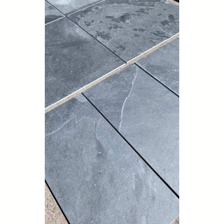 Плитка из камня Сланец чёрный (Натуральный скол) 600х600х10 мм (4 шт.). Фото № 4