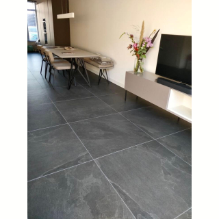 Плитка из камня Сланец чёрный (Натуральный скол) 600х600х10 мм (4 шт.). Фото № 5