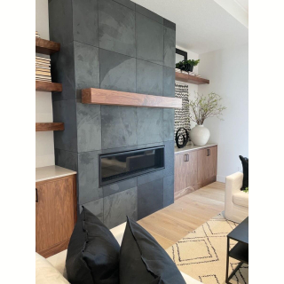 Плитка из камня Сланец чёрный (Натуральный скол) 600х600х10 мм (4 шт.). Фото № 6