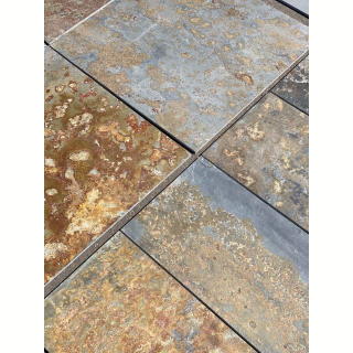 Плитка из камня Сланец мультиколор (Натуральный скол) 600х600х10 мм (4 шт.). Фото № 8