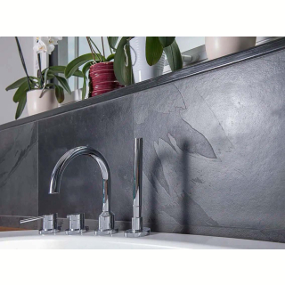 Плитка из камня Сланец чёрный (Браш) 600х600х10 мм (4 шт.). Фото № 3