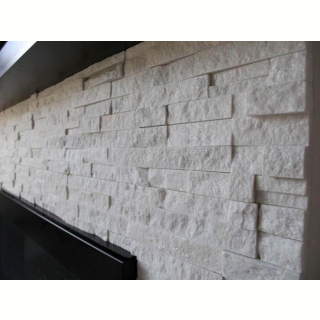 3Д панель из камня Кварцит белый (Классика) 600х150х10-20 мм (7 шт.). Фото № 5