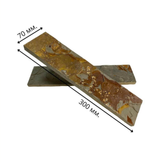 Плитка из камня Сланец мультиколор (Натуральный скол / Нарезка) 70x300x10-20 мм (20 шт.). Фото № 2