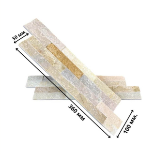 3Д панель из камня Сланец бежевый (Лёгкая-Лайт) 360х100х6-13 мм (8 шт.). Фото № 2