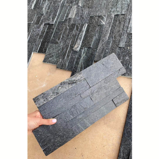 3Д панель из камня Кварцит чёрный (Модерн) 350х180х10-20 мм (6 шт.). Фото № 3