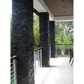 3Д панель из камня Кварцит чёрный (Модерн) 350х180х10-20 мм (6 шт.). Фото № 4