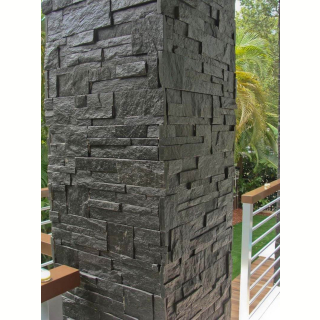 3Д панель из камня Кварцит чёрный (Модерн) 350х180х10-20 мм (6 шт.). Фото № 5