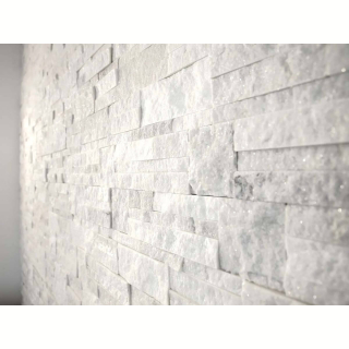 3Д панель из камня Кварцит белый (Модерн) 350х180х10-20 мм (7 шт.). Фото № 8