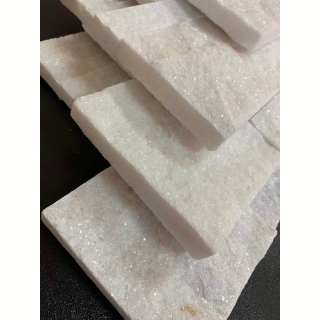 3Д панель из камня Кварцит белый (Модерн) 350х180х10-20 мм (7 шт.). Фото № 4