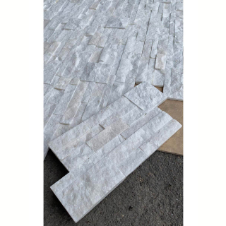 3Д панель из камня Кварцит белый (Модерн) 350х180х10-20 мм (7 шт.). Фото № 3