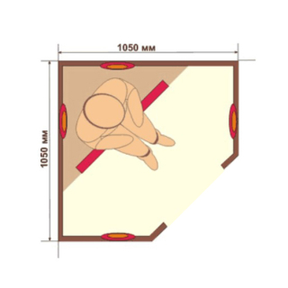 Инфракрасная сауна c керамическими излучателями, 1-местная Угловая. Фото № 2