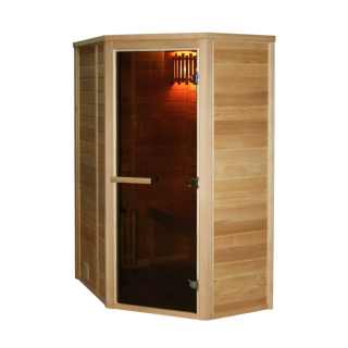 Финская сауна из кедра 1 местная угловая. Фото № 1