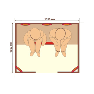 Инфракрасная сауна c керамическими излучателями, 2-местная. Фото № 3