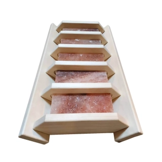 Абажур для бани с гималайской солью 5 плиток, Липа. Фото № 3