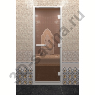 Стеклянная дверь DoorWood Хамам Бронза 200х80 (по коробке). Фото №1