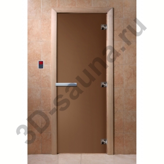 Дверь для саун DoorWood Бронза матовое 210х80. Фото №1