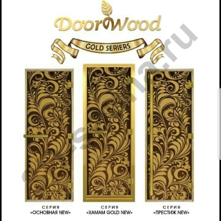 Дверь для сауны и бани DoorWood Золотая Венеция Luxary Gold 190х70 (по коробке). Фото №2